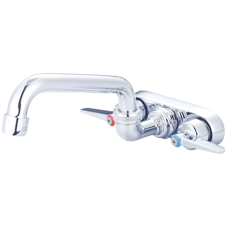 Central Brass Two Handle Cast Brass Wallmount Faucet in Chrome 0184-LE0